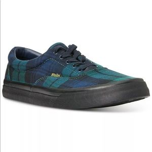 Polo Ralph L🎾 tennis plaid pattern shoes men NWT
